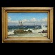 Aabenraa 
Antikvitetshandel 
præsenterer: 
Christian 
Blache marine 
maleri. 
Christian 
Blache, 
1838-1920, olie 
på ...