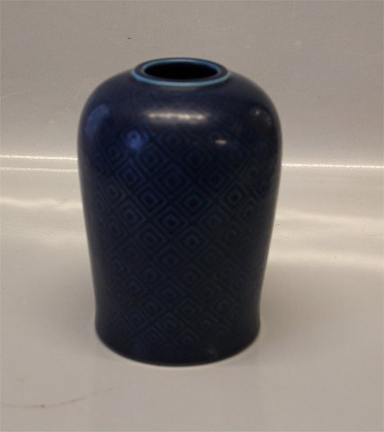 Aluminia 2634 Marselis Royal Blue Vase 18 x 12 cm Nils Thorsson, 1953
