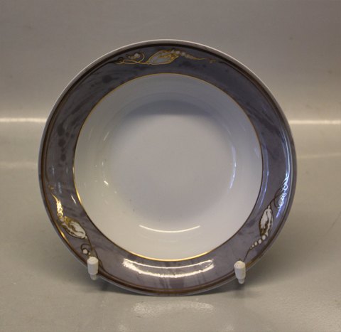 Royal Copenhagen  Grey Magnolia 604 Small soup rim plate 18 cm
