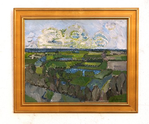 Poul Ekelund, 1921-76, landscape, oil on linen