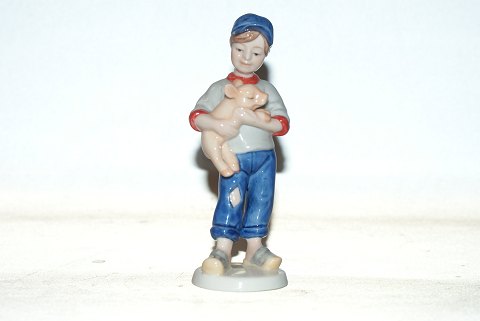 Bing & Grondahl Figurine, Figurine 2003 (Boy with Pig)