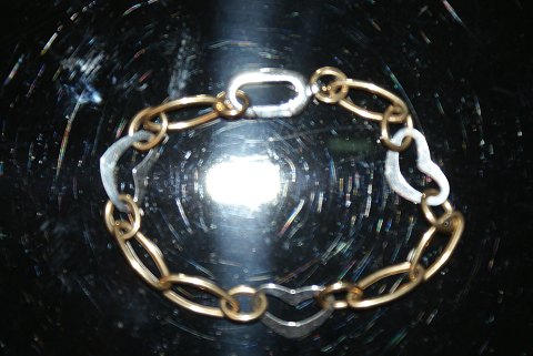 Bracelet with Hearts Red and white gold, 14 carat Gold