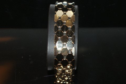 Cube Bracelet, 14 Carat Gold