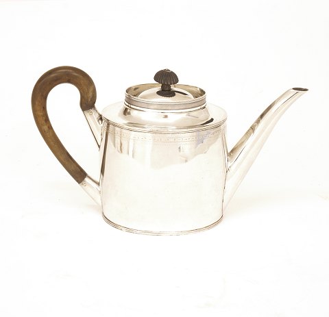 Casper Villads Ankier, 1786-1843, Horsens, Viborg 
and Skive, Empire-tea can, silver
Manufactured 1830