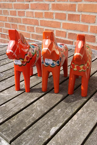 Red Dala horses from Sweden H 21.5cms