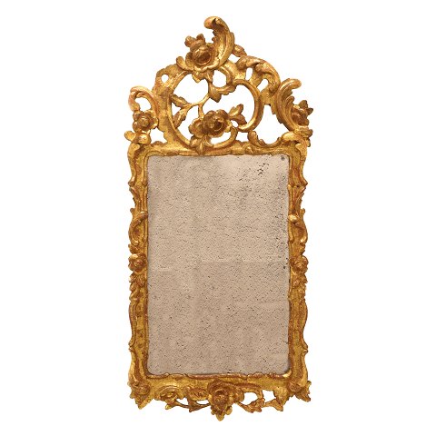 Original gilt Rokoko mirror. Denmark circa 1760. 
96x46cm