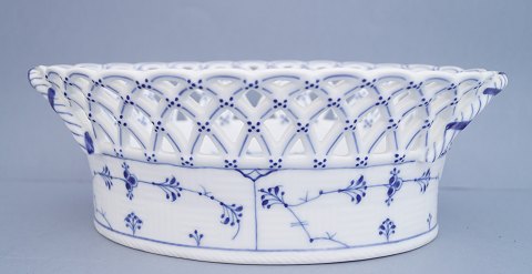 Royal Copenhagen, blue fluted full lace; A fruitbasket of porcelain #1055