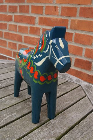 Blue Dala horses from Sweden H 28cms