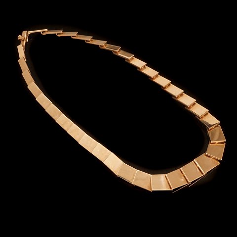 Bent Knudsen: Kräftige 14kt Gold Halskette. #42. 
L: 38,5cm. G: 68,3gr