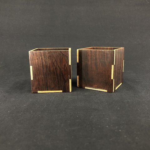 A set of boxes in rosewood
