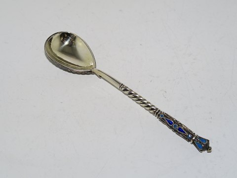 Russian silver spoon with enamel from around 1900