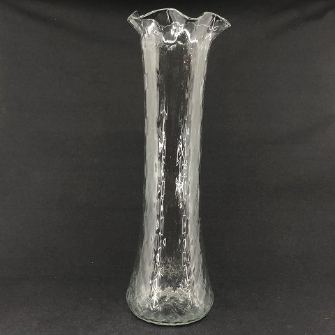 High glass vase with optics
