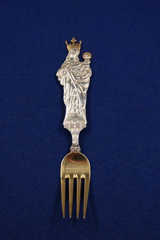 Michelsen Christmas spoon 1916 of Danish gilt sterling silver
