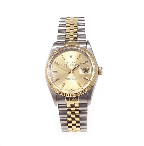 Rolex Oyster Perpetual Datejust. Gold/Steel. Ref. 
16013. Year 1989. Box and papers. D: 36mm
