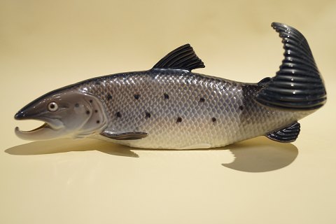 Bing & Grøndahl; Figurine of porcelain, salmon #2366