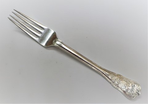 Michelsen. Sølvbestik. Rosenborg. Sterling (925). Middagsgaffel. Længde 20 cm.