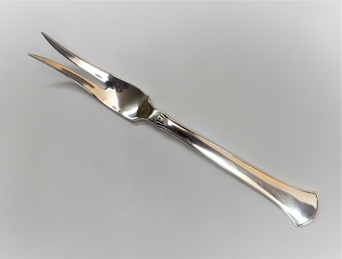 Hans Hansen. Silver cutlery (830). Arvesölv no.5. Meat fork. Length 19.7 cm.