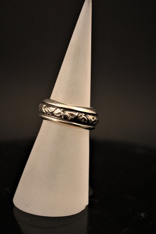 Georg Jensen silver ring, stamped. 
Ring size: 48.