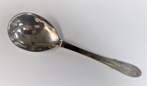 Georg Jensen. Silver cutlery (830). Beaded. Serving spoon. Length 25,5 cm. 
Produced 1927