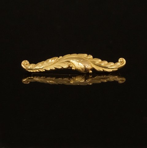 Evald Nielsen 14kt Goldbrosche. L: 4,8cm