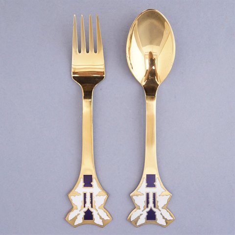 A. Michelsen; Christmas spoon and fork 1991, design Lin Utzon