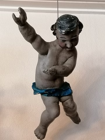 Baroque putti of painted wood 18.Year