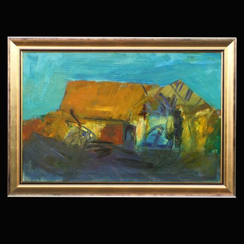 Oluf Høst, 1884-1966, oil on canvas: Bognemark, 
Bornholm. Signed. Visible size: 65x99cm. With 
frame: 79x113cm