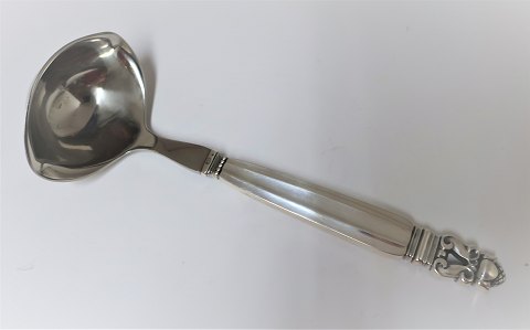 Georg Jensen. Sølvbestik. Sterling (925). Konge. Sauceske med stål. Længde 19 
cm.