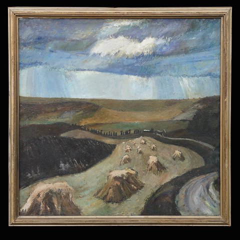 Erik Raadal, 1905-41, oil on canvas. Denmark circa 
1935. Visible size: 99x99cm. With frame: 109x109cm
