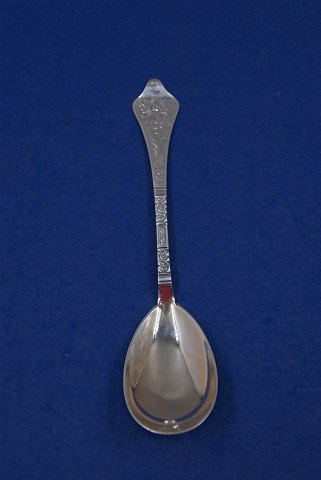 Antique Rokoko Danish solid silver flatware, compote spoons 16.5cm