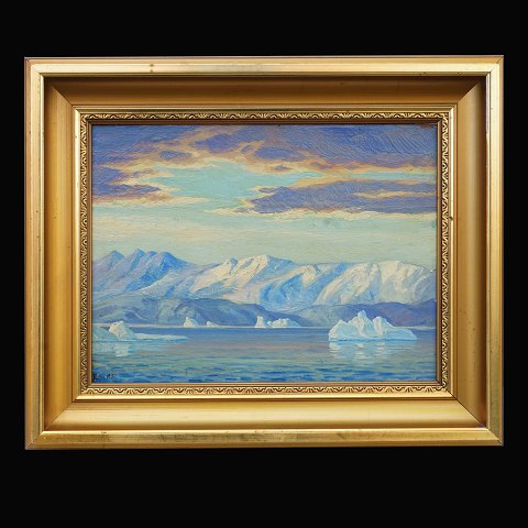 Emanuel A. Petersen, 1894-1948, oil on plate. 
Signed. Visible size: 20x27cm. With frame: 31x38cm