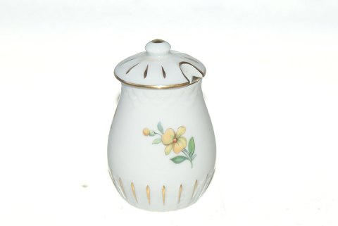 Bing and Grondahl White Saxon Flower, Mustard jar