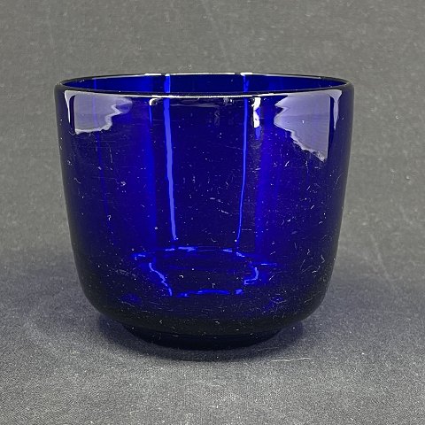 Blue sugar bowl in glass from Holmegaard Glasswork
