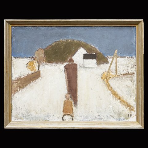 Johannes Hoffmeister, 1914-90, oil on canvas. 
Signed. Visible size: 50x64cm. With frame: 56x70cm