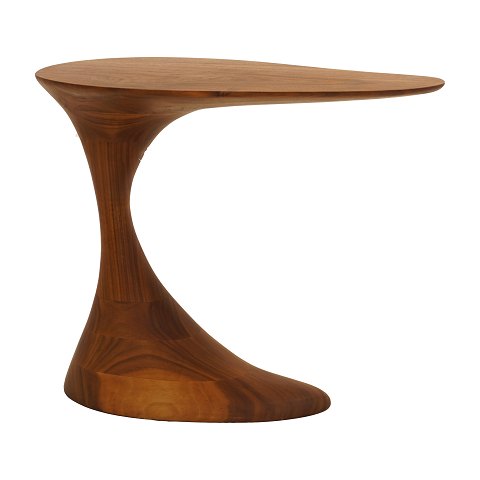 A Danish walnut sidetable. Made and signed by 
Morten Stenbæk. H: 47cm. Top: 58x40cm