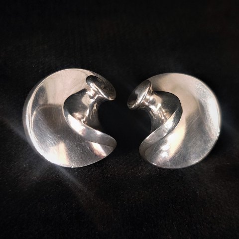 Hans Hansen; Earclips made of sterling silver