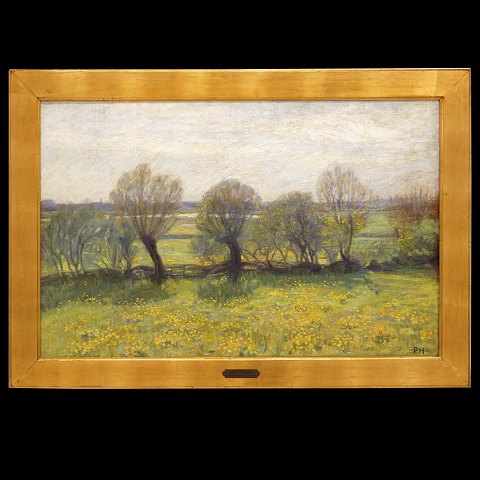 Peter Hansen, 1868-1928, oil on canvas. Signed. 
Visible size: 62x96cm. With frame: 77x111cm