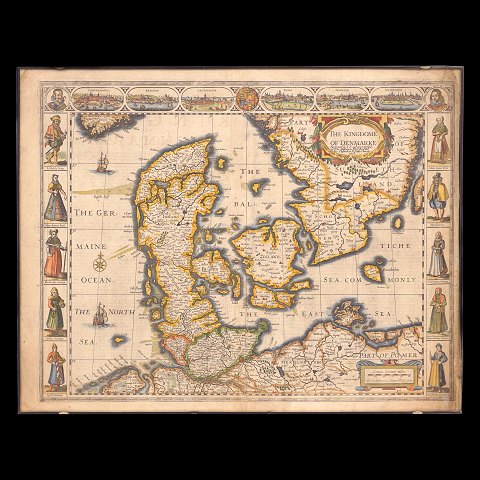 Map of the Kingdom of Denmark. Published circa 
1676. Size: 42x54cm