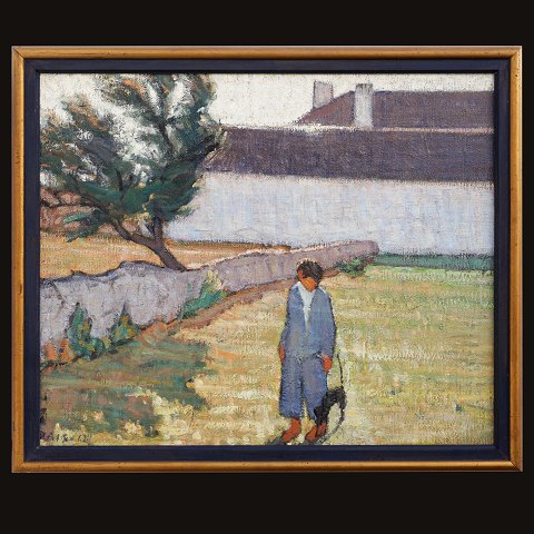 Jais Nielsen, 1885-1961, Öl auf Leinen. Motiv 
wahrscheinlich aus Frankreich. Signiert und 
datiert 1912. Licthmasse: 58x70cm. Mit Rahmen: 
67x79