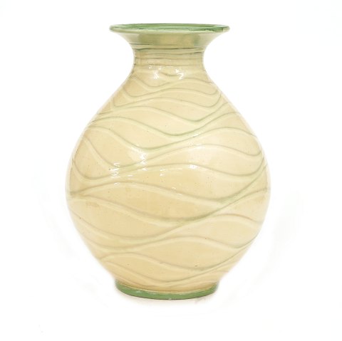 Kæhler stoneware vase. Signed. H: 38cm