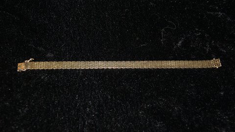 Mursten Armbånd 9 rk 14 karat Guld
Stemplet ECL 585
Længde 18,5 cm
