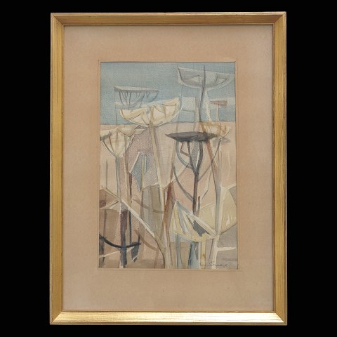 Svend Saabye, 1913-2004, water color. Signed. 
Visible size: 41x28cm. With frame: 63x46cm