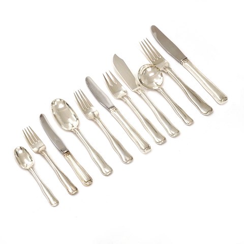 Georg Jensen Old Danish sterling silver cutlery by 
Harald Nielsen for 12 persons. 145 pieces