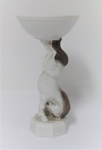 Royal Copenhagen. Small bowl with horse. Model 2577. Height 13 cm. (2. quality)