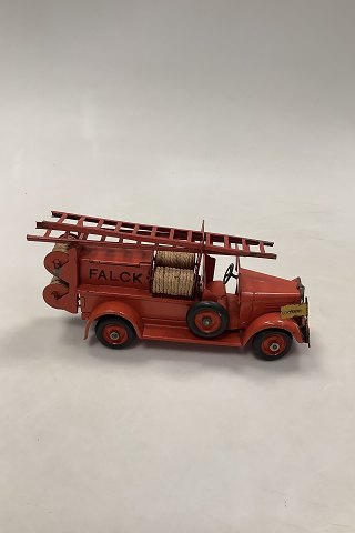 Legetøjsbil: Tekno Falck brandbil stigevogn med flag