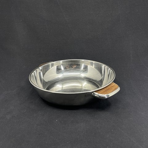 Modern serving bowl in steel and rosewood