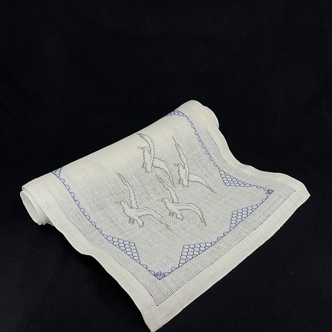 Embroidered Seagull table runner