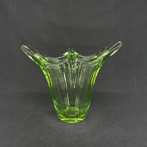 Moderne grøn kunstglasvase fra 1960