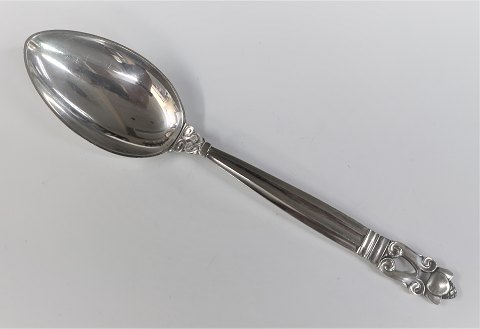 Georg Jensen. Sterling (925). Akorn Dessert spoon. Length 17.5 cm