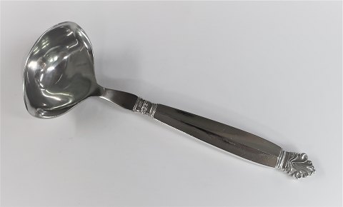 Georg Jensen. Silberbesteck. Sterling (925). Königin. Saucenlöffel mit Stahl. 
Länge 19 cm.